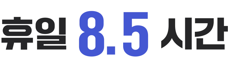 휴일 8.5 시간